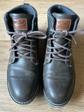 B-52 by Bulldoxer Men's Brown Leather Lace-Up Boots